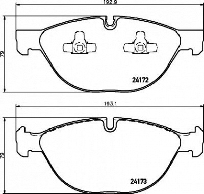 HELLA PAGID 8db355012661 -  Комплект тормозных колодок, дисковый тормоз